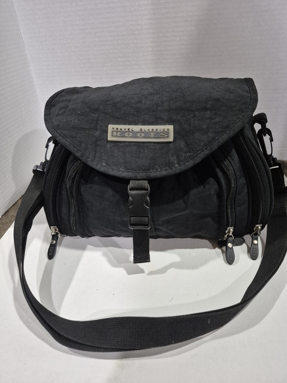 Roots Black Travel Classics Shoulder Bag